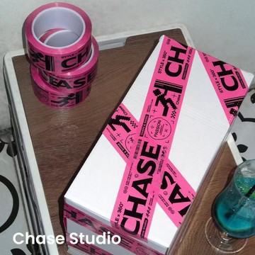 CHASE創意彩色透明膠帶防水可愛裝飾膠布行李箱貼紙寬封箱打包60m