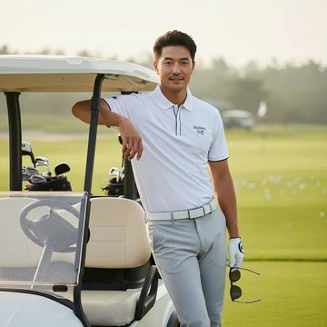 高爾夫球衣 Polo衫 短袖T恤 運動服 速乾衣 男士球衣 春夏季韓版男士高爾夫球服翻領運動休閒T恤短袖POLO速幹顯瘦