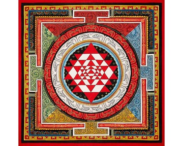 三摩耶曼陀羅唐卡 — 財富與神聖平衡的神聖幾何