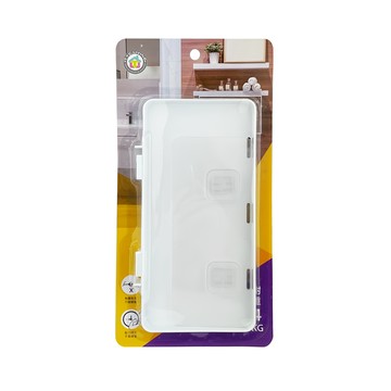 騰宇 無痕黏貼平台置物架 尺寸22x11.3x1.5cm 耐重4kg  白色  1個