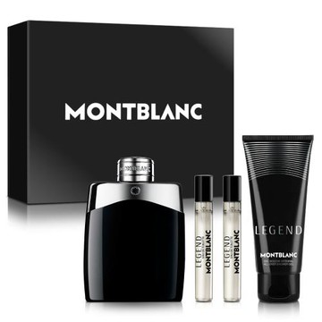 MONTBLANC 萬寶龍 傳奇經典男性淡香水禮盒(淡香水100ml+小香15ml+沐浴精100ml)-贈紙袋