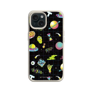 iPhone 15 SolidX 貝殼灰 - 瑞克和莫蒂 Rick and Morty - 太空圖鑑