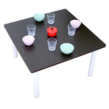 【頂堅】正方形和室桌/矮腳桌/餐桌-寬80x高45公分-二色可選深胡桃木色