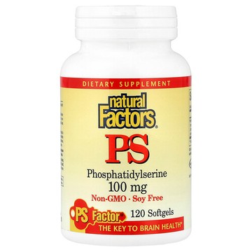 Natural Factors, 磷脂酰絲氨酸 PS，100 毫克，120 粒軟凝膠