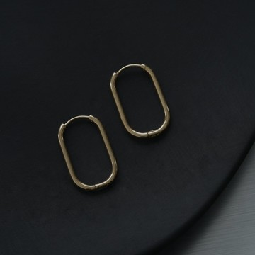 【ᴛᴏs】簡單又不簡單的金屬耳環 兩色 Less is More Hoop - 白金色