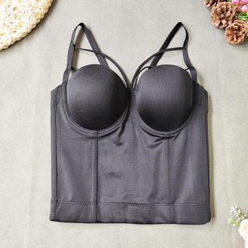 吊帶背心外穿內搭魚骨胸衣束腰歐美緊身抹胸性感韓國女團舞臺演出