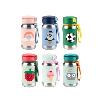 SKIP HOP 美國Spark Style不鏽鋼吸管水壺350ml