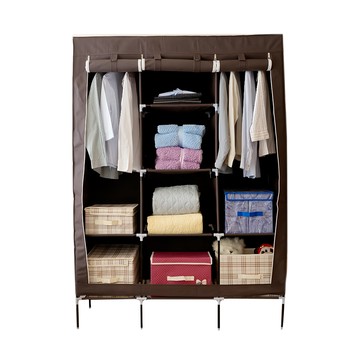 Cotton Field 棉花田傢飾 簡易組裝防塵衣櫥 W130xD45xH178cm  130cm  咖啡色