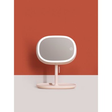 MUID化妝鏡帶燈補光臺式led充電桌面臺燈收納折疊美容梳妝美妝鏡