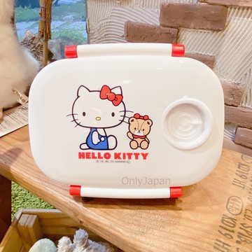 真愛日本 日本製 真空密封盒 扣式保鮮盒 450ML 凱蒂貓kitty 小熊 紅 保鮮盒 密封容器 便當盒 餐盒 飯盒 水果盒