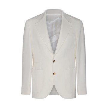 Brunello Cucinelli - Cream Wool And Silk Blend Blazer
