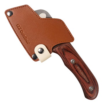 CLS 不鏽鋼迷你小菜刀 贈皮革刀套  銀色  1個