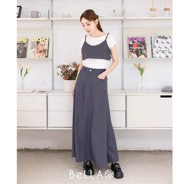 【夏季新品】BeLLA 歐膩後綁細肩套裝 深灰