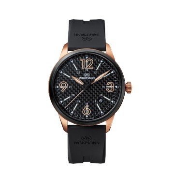 WAKMANN手錶 WA00010 42mm 玫瑰金錶殼，深黑色錶帶款 _廠商直送