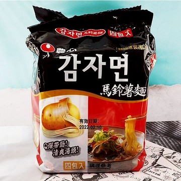 韓國 農心 馬鈴薯麵4入(整袋裝) 清爽湯頭 韓國熱銷泡麵 宵夜嘴饞必吃 快煮麵 麵食 拌麵【三哥嚴選】DS001415