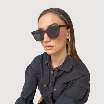 ELAINE款 手工板材墨鏡 透明灰