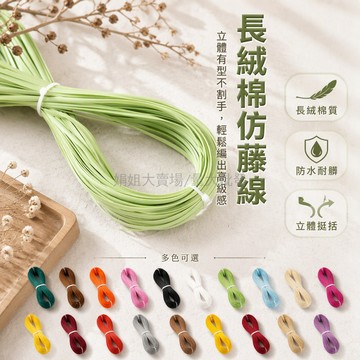 台灣出貨✨ 長絨棉PE藤條 仿藤編織材料 DIY手工藤線 半斤裝編包材料 塑膠藤線
