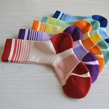 新款專業運動襪女 無骨縫合女生毛巾底中筒棉襪 吸汗健身跑步襪子