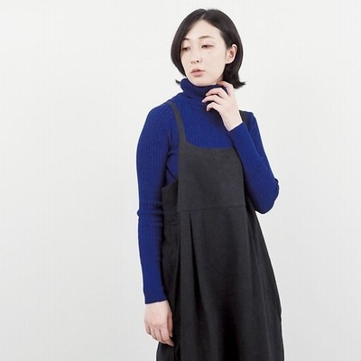 ニットソー ナル naru ランダムリブ タートルネック 長袖 ニット