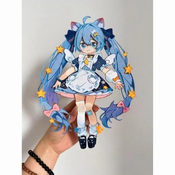 初音未來同人周邊Q版不織布掛件鑰匙扣高顏值少女心包裝飾道具