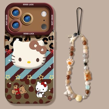 【進口液態硅膠】適用蘋果17promax手機殼新款豹紋拼接iPhone17pro高級感鏡頭全包防摔17air網紅高檔卡通女款