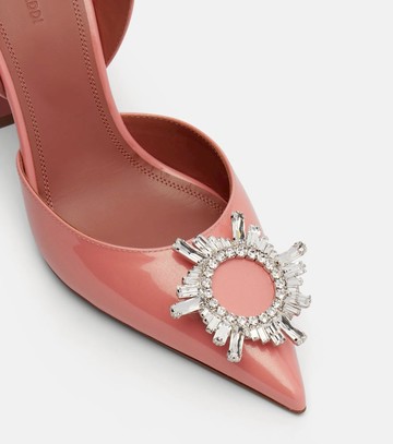 Amina Muaddi Begum 95 patent leather slingback pumps