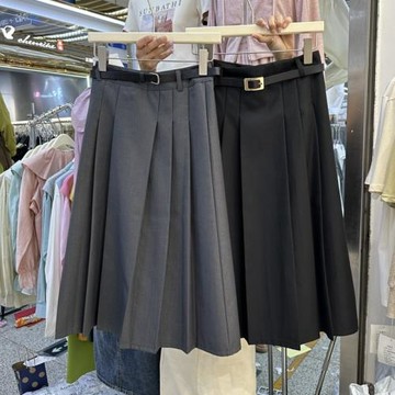 韓國東大門小清新百褶通勤顯瘦百搭半裙夏季新款韓版寬松高腰潮流