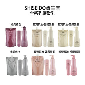 SHISEIDO 資生堂 芯之麗 活耀未來 盈潤新生 輕縈柔波 極光綻色 護髮乳 沖水護髮｜滿額領券最高現折$200｜雙12嘉年華⚡專櫃 美妝 香氛 保養 禮享保養 香約聖誕 美的三次方