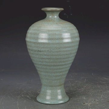 宋汝窯粉青釉梅瓶古董古玩收藏真品窖藏擺件老物件瓷器老貨