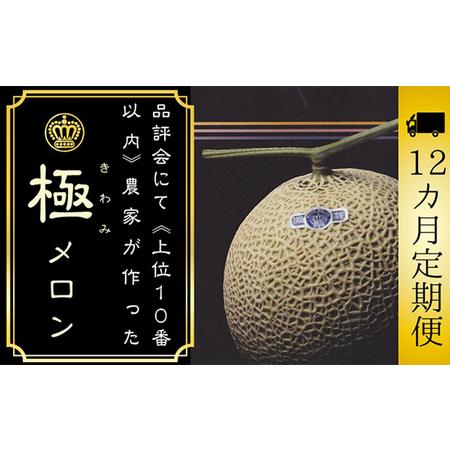 ふるさと納税 数量限定 クラウンメロン 定期便 12ヶ月 極メロン 1玉 箱入り メロン 静岡 マスクメロン フルーツ 果物 デザート 12回 静岡県袋井市