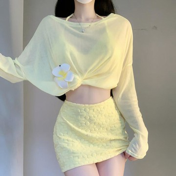 免運🔮新款比基尼泳衣女性感純欲風小胸聚攏分體高級感罩衫防曬溫泉運動泳衣 連身泳衣 大尺碼 性感泳衣 顯瘦泳衣 比基尼