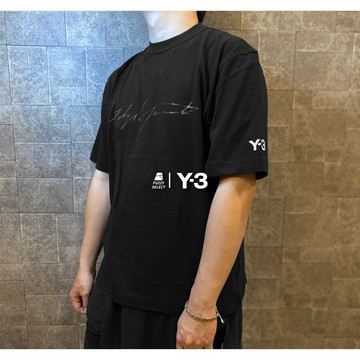 【逢甲 FUZZY】Y-3 草寫 簽字Logo Oversized 短T 黑 FQ4114