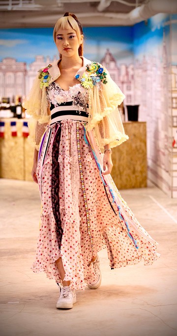 OTT獨一無二•Unique粉紅色碎花連衣裙ピンクの花柄のドレス