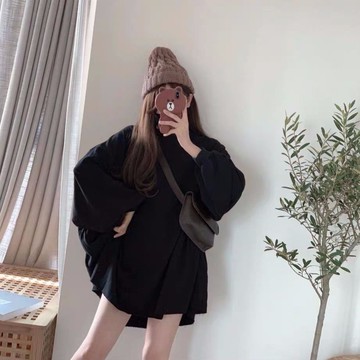 佰分佰/100kg內可穿/大尺碼女裝/韓版/微胖穿搭/衛衣女/oversize/寬鬆/遮肉/長袖T恤/女生上衣