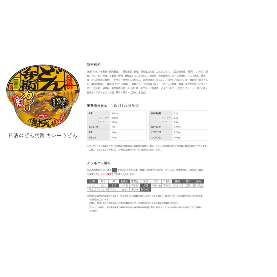 日清食品　どん兵衛うどん４種類各３個セット計１２個　送料無料（沖縄、離島不可）