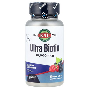 KAL, 超級生物維生素，ActivMelt™，什錦漿果味，10000 微克，60 片微片