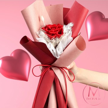心動 No.1🩷浪漫日常【Floral M】真愛每一天永生玫瑰花束  天蠍座生日花束  情人節花束