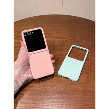 適用三星zflip7/6折疊屏手機殼新款磨砂膚感zflip5純色大視窗外殼三星w24flip超薄全包防摔保護套galxy男女潮