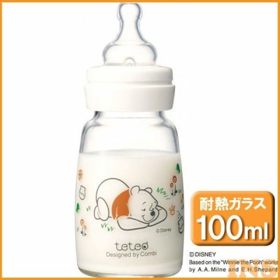 プーさん Disney Y テテオ Teteo 哺乳びん 哺乳瓶 耐熱ガラス製 100ml 母乳 ミルクトレーニング用 Sサイズ 乳首付 くまのプーさん P 通販 Lineポイント最大0 5 Get Lineショッピング