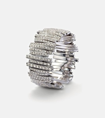 Suzanne Kalan 18kt white gold ring with diamonds