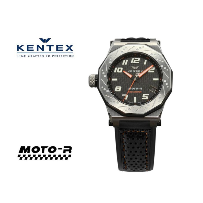 KENTEX （ケンテックス）MOTO-R 腕時計 3針 シルバーエディション 