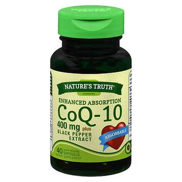 Natures Truth CoQ10 Plus Black Pepper Extract Quick Release Softgels 40 Tabs by Natures Truth