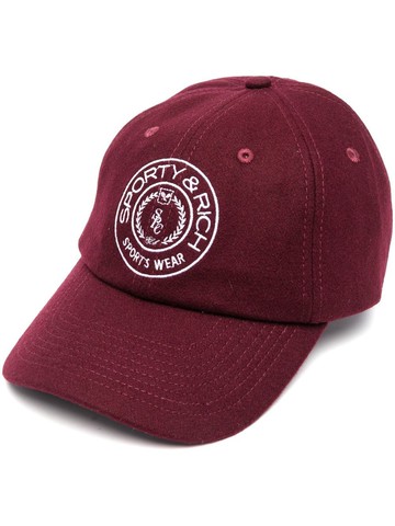 Sporty & Rich - embroidered-logo baseball cap - unisex - Wool - One Size