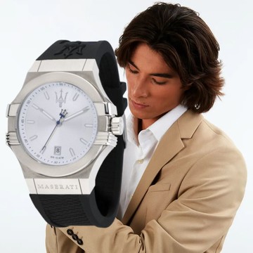 【MASERATI TIME】瑪莎拉蒂 POTENZA 經典款紳士皮革腕錶 42mm R8851108022 附提袋