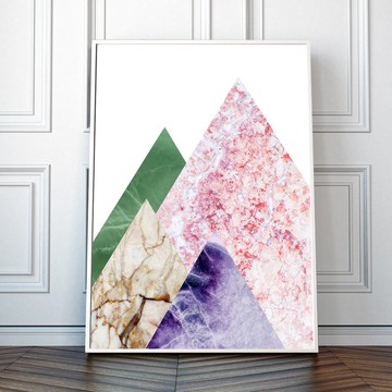 峰頂山峰藝術印刷品，用於客廳牆藝術