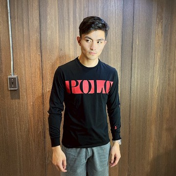 美國百分百【全新真品】Ralph Lauren 長薄T 長袖T恤 RL 小馬 黑色 素色 polo Logo CA67