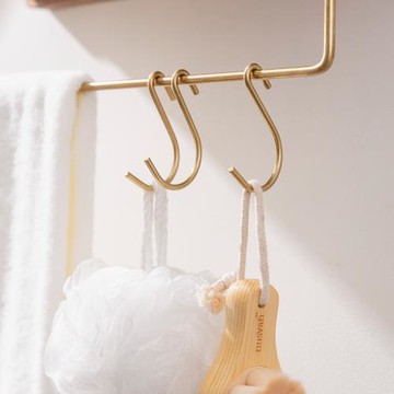 掛鉤3S鉤實心鉤子廚房浴室衛生間廁所S形勾單鉤金屬勾多功能s鉤