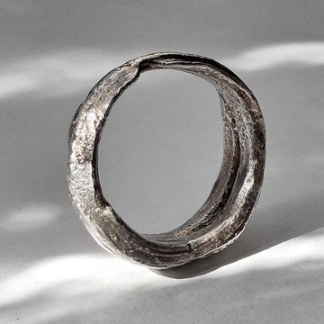 999純銀手工戒 | 流影 | 手作孤品 | 自然紋理 | No.260531
