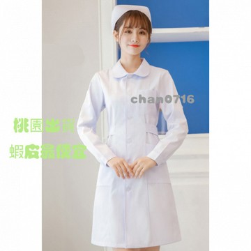 臺灣出貨✨護士服長袖娃娃領女藥店護士服短袖紋繡師美容院護士工作服夏季護士服 護理師 長袖 手術衣 醫美 洗手衣