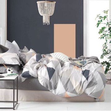 LAMINA 40棉印花雙人床包三件組-幾何夢想